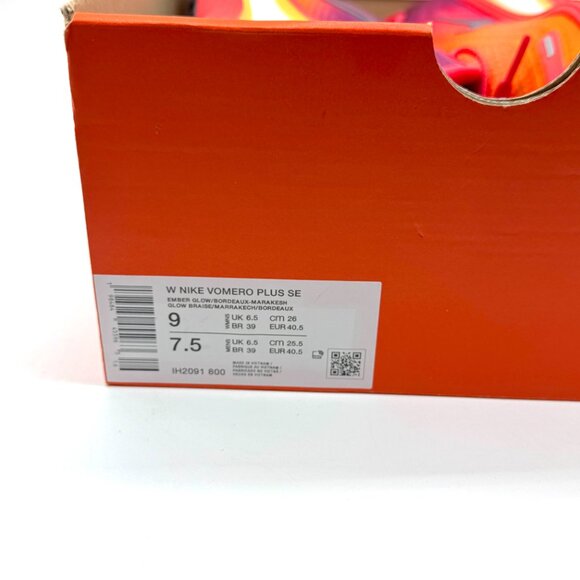 Nike Womens Vomero Plus SE Sunset Orange Pink Shoes Sz 9 New Running IH2091-800 - Picture 10 of 11